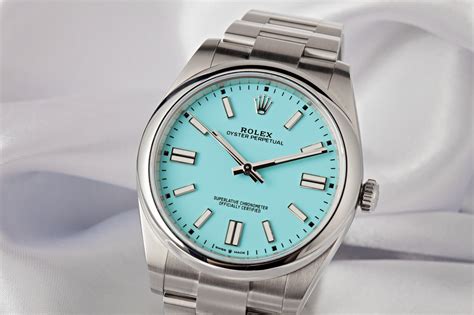 blue crystal dial rolex|Rolex with tiffany blue dial.